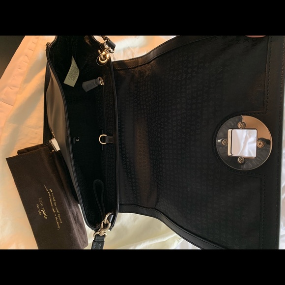 NWT KATE SPADE ABBIE VARICK ST EXOTIC BLACK BAG - Picture 7 of 8